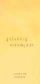 Kerstkaart met geïllustreerd roodborstje op tak Achterkant