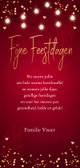 Kerstkaart rood lampjes confetti goudlook langwerpig 3