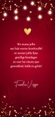 Kerstkaart rood lampjes confetti goudlook langwerpig 3