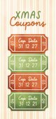 Kerstkaart uitknipbare XMAS coupons 2