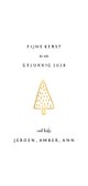 Kerstkaart warm wishes goudlook met foto Achterkant