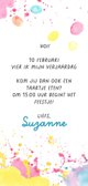 Kinderfeestje met lolly's en snoepjes Achterkant