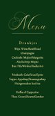 Klassieke kerst menukaart groen met goudfolie 2