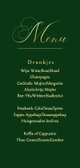 Klassieke zakelijke kerst menukaart groen met goudfolie 2