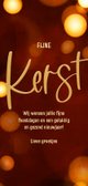 Langwerpige kerstkaart modern rood 2027 kerstbal goud Achterkant