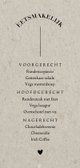 Less is more menukaart trouwen kraftlook moderne typografie Achterkant