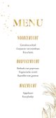 Menukaart botanische bladeren watercolour goud spetters Achterkant