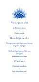 Menukaart bruiloft Delfts blauw bloemen romantisch vintage 3