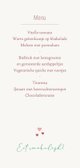 Menukaart communie klein aquareltakje Achterkant