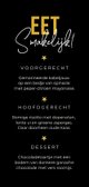 Menukaart goud VIP kerstmenu kerstdiner Achterkant