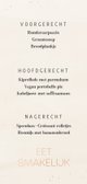 Menukaart kerst rozetinten met koperdetails  Achterkant