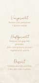 Menukaart kerstdiner met marmer kerstbal beige 3
