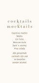 Menukaart modern food & drinks beige met bruin  2