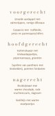 Menukaart modern food & drinks beige met bruin  3