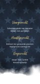 Menukaart stoer waterverf blauw met sterren Achterkant