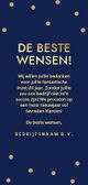 Moderne kerstkaart met gouden jaartal en confetti zakelijk Achterkant