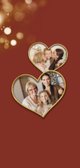 Nieuwjaarskaart fotocollage hartjes liefdevol nieuwjaar 2