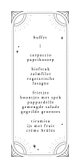 Originele menukaart met tattoo stijl bloemen 3