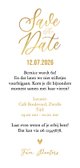 Save the date uitnodiging feestje verjaardag goud stijlvol 3