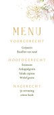 Trouwkaart menu magnoliatakken met goudfolie 3
