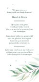 Trouwuitnodiging met bladeren en stippen Achterkant