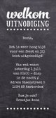 Uitnodiging algemeen langwerpig krijtbord Achterkant