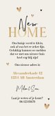 Verhuiskaart sleutel goud hartjes hip new home Achterkant