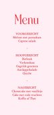 Vrolijke menukaartjes mer roze kerst cocktails Achterkant