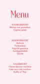 Vrolijke menukaartjes mer roze kerst cocktails Achterkant