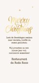 Zakelijke kerstkaart horeca restaurant doodle sterren goud 3