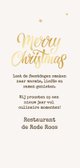 Zakelijke kerstkaart horeca restaurant doodle sterren goud 3
