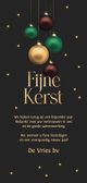 Zakelijke kerstkaart kerstballen chique Achterkant