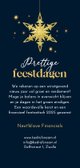 Zakelijke kerstkaart sterren sprankelend goud 2027 Achterkant