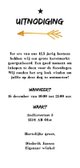 Zakelijke uitnodiging kerstmarkt hip en feestelijk Achterkant