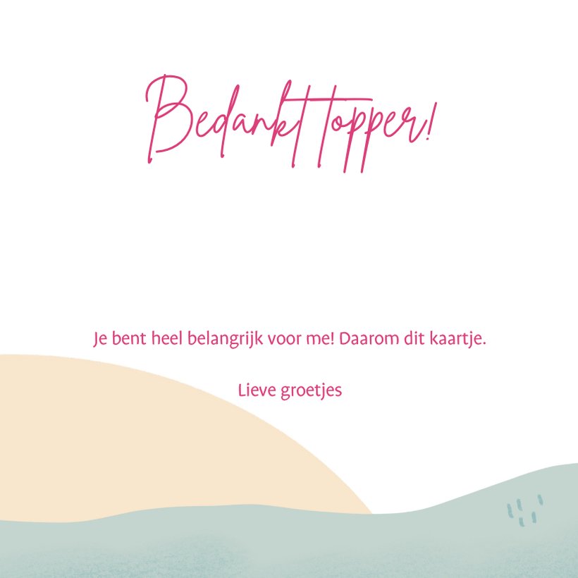 Bedank kaart met bloemen en plek voor een naam | Kaartje2go