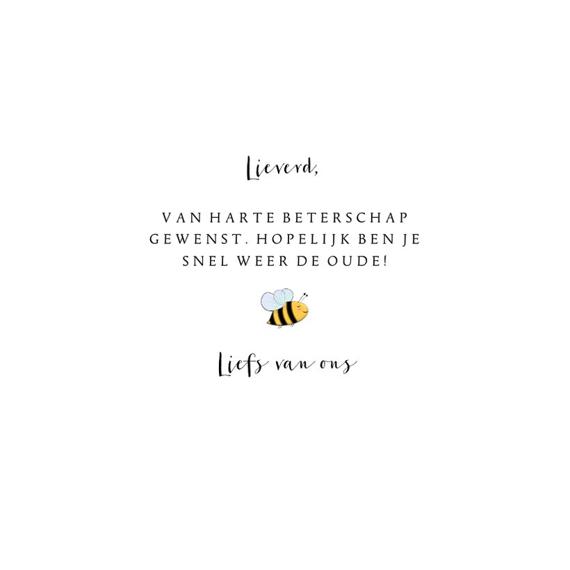 Beterschap bee better handlettering illustratie | Kaartje2go