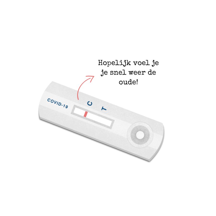 Beterschapskaart Corona Zelftest Positief Kaartje Go