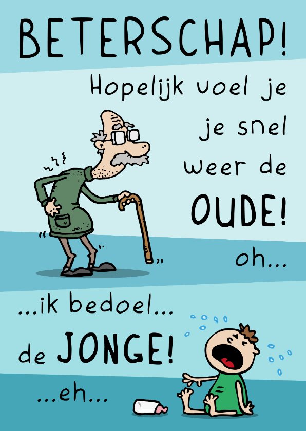 Beterschapskaart Hopelijk Ben Je Snel Weer De Kaartje2go