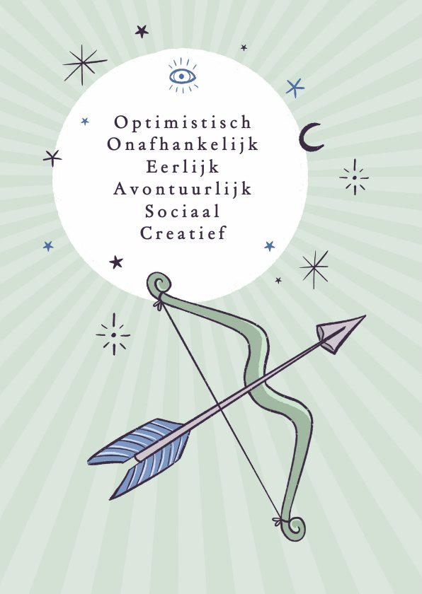 Boogschutter horoscoop verjaardagskaart Kaartje2go