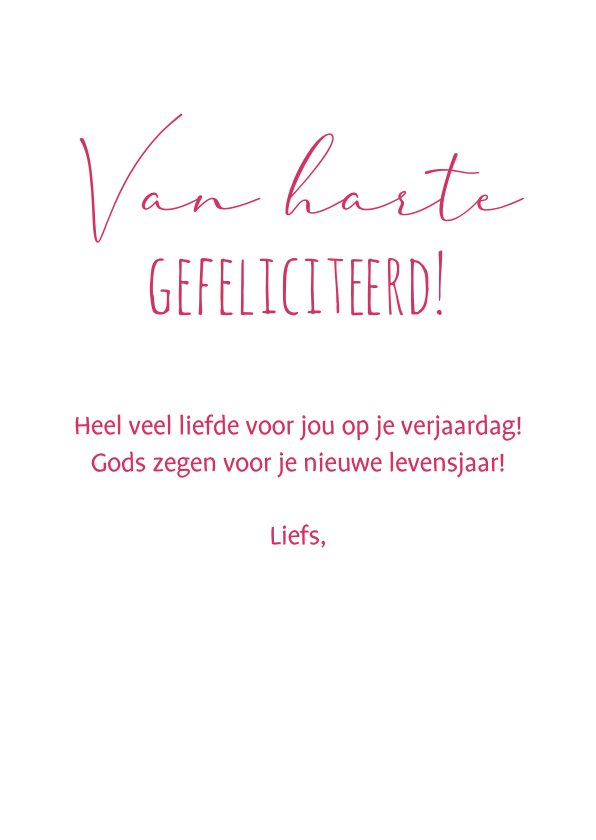 Christelijke felicitatiekaart met hartjes en | Kaartje2go