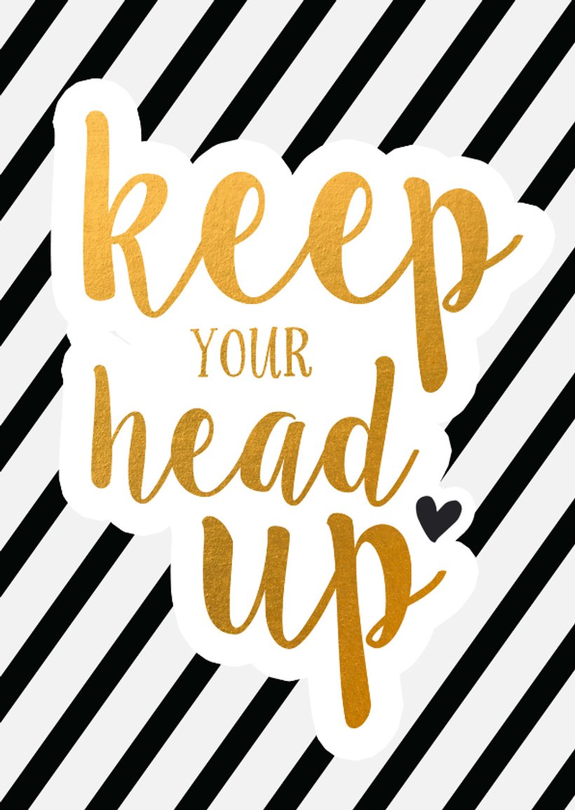 Coaching keep your head up Wenskaarten Kaartje2go
