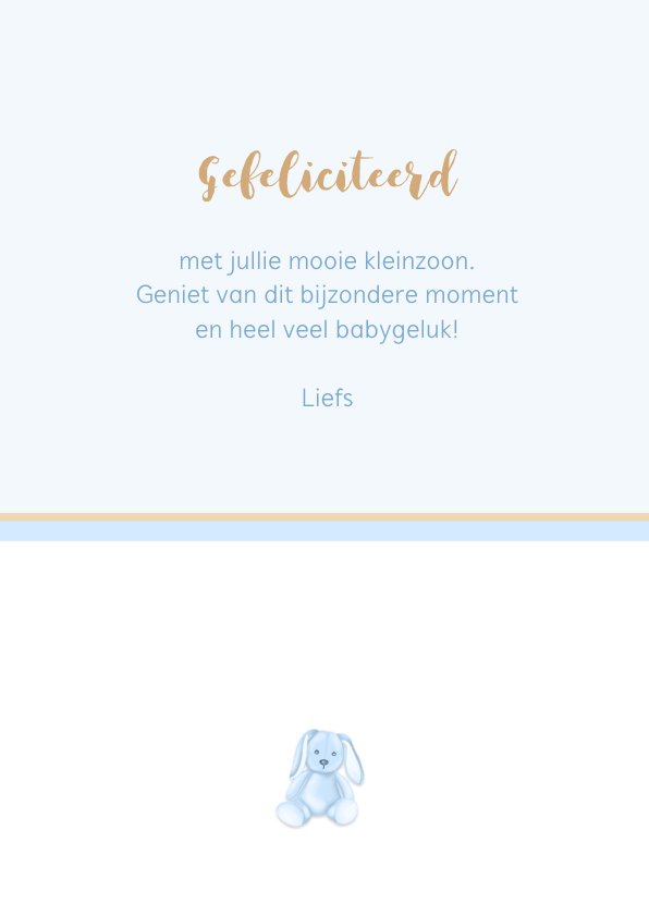 Felicitatie Geboorte Opa Oma Wiegje Kaartje Go