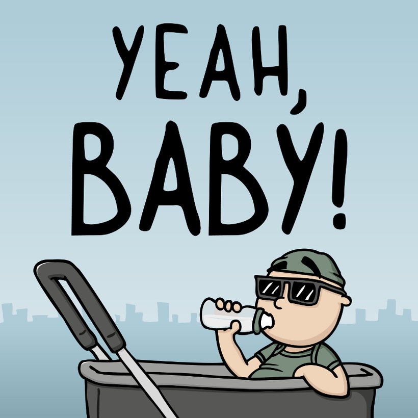 Felicitatie geboorte yeah baby Kaartje2go