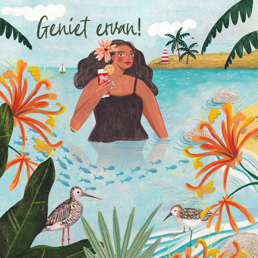 felicitatie-geniet-ervan-pensioen-vrouw-kaartje2go