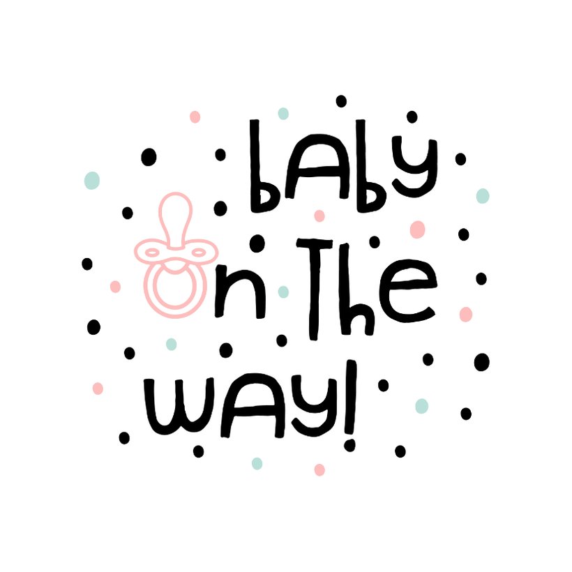 Felicitatie zwangerschap'baby on the way' met Kaartje2go