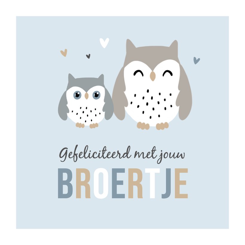 Felicitatiekaart geboorte jongen broer broertje | Kaartje2go