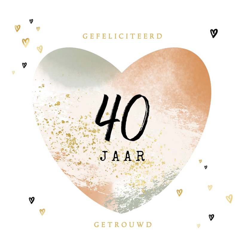 Felicitatiekaart Huwelijksjubileum Goudlook | Kaartje2go