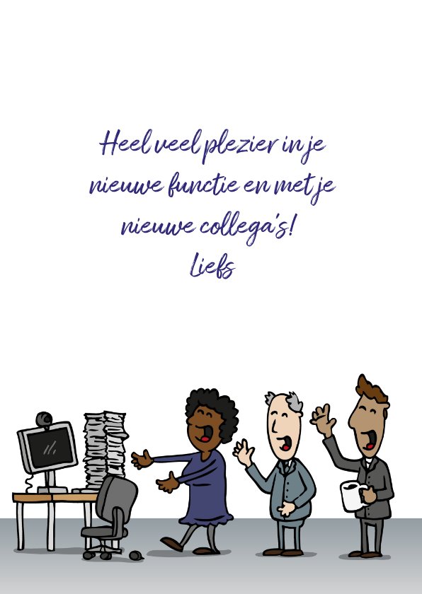 Felicitatiekaartje nieuwe baan goede keuze Kaartje2go