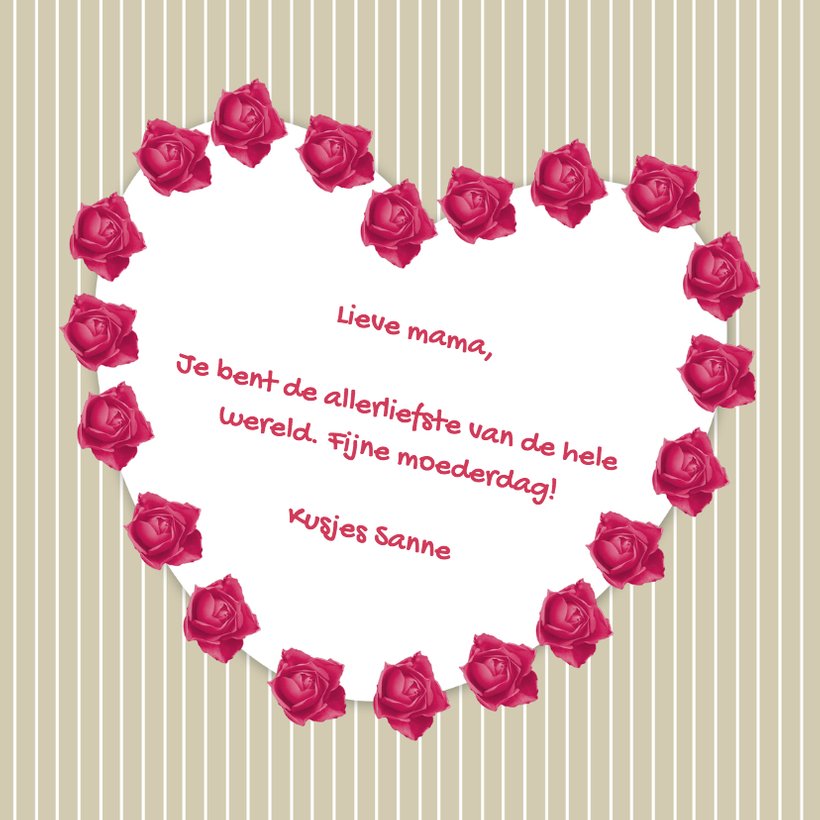 Fijne moederdag rozen - Moederdag kaarten | Kaartje2go