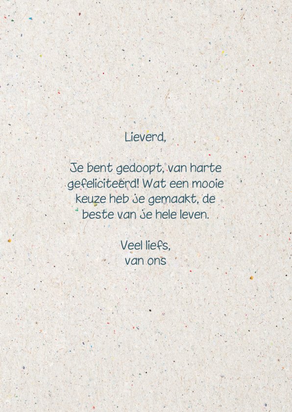 Gedoopt! Sent hope- christelijke | Kaartje2go